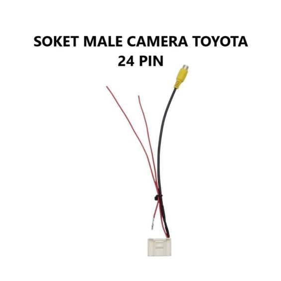 Ready Soket Adaptor Input Video kamera parkir belakang RCA Toyota 24 pin