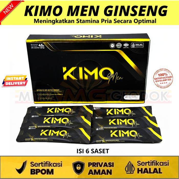 Terlaris Kimo Ginseng Obat Kuat Herbal Tahan Lama Keras Terlaris - 1 Dus Isi 15