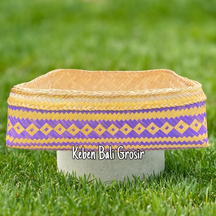 KEPE BANGLI 32 x 32 BOKor bambu bangli Wadah Sodan Kepe Ulatan Bangli
