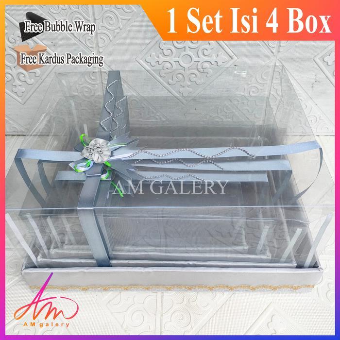Kotak Hantaran / Kotak Seserahan / Box Hantaran 1 Set Isi 4 Box Kain