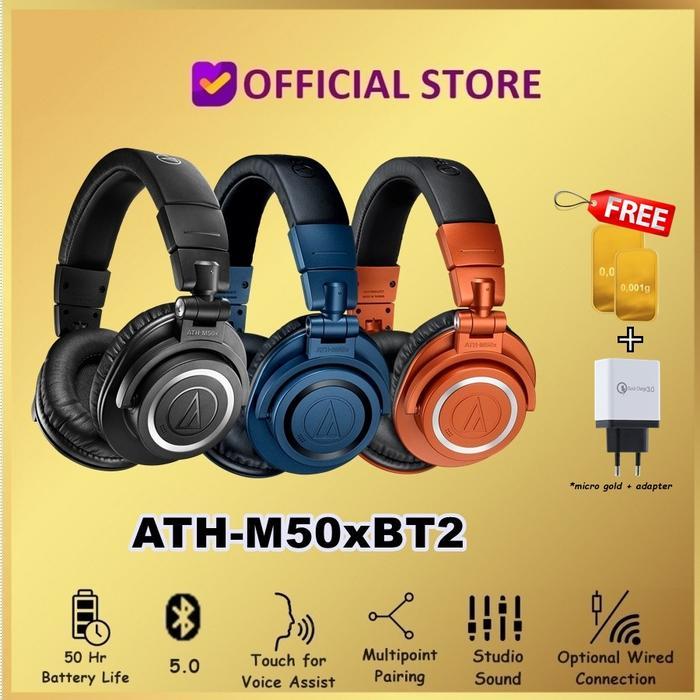 Audio Technica ATH-M50xBT2 Wireless Headphones M50xBT 2 M50X BT2 - Black