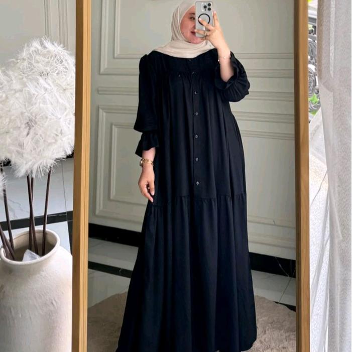 Gamis Syafara Rayon Twill Premium Gamis Jumbo Ld 110Cm Dan Ld 120Cm Gamis Terbaru Bahan Tebal Adem