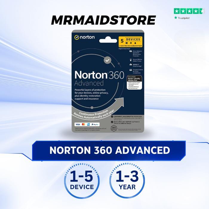 Antivirus Norton 360 Advanced 1 - 5 Devices