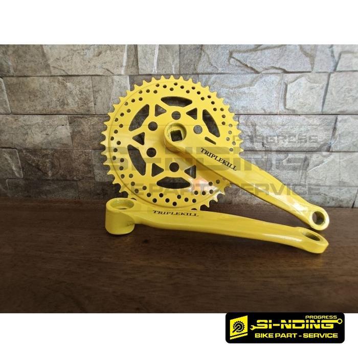 Crank Triplekill Single Speed 44 BB Kotak Gear Gir Tengah Depan Sepeda Communter MTB Federal Besi