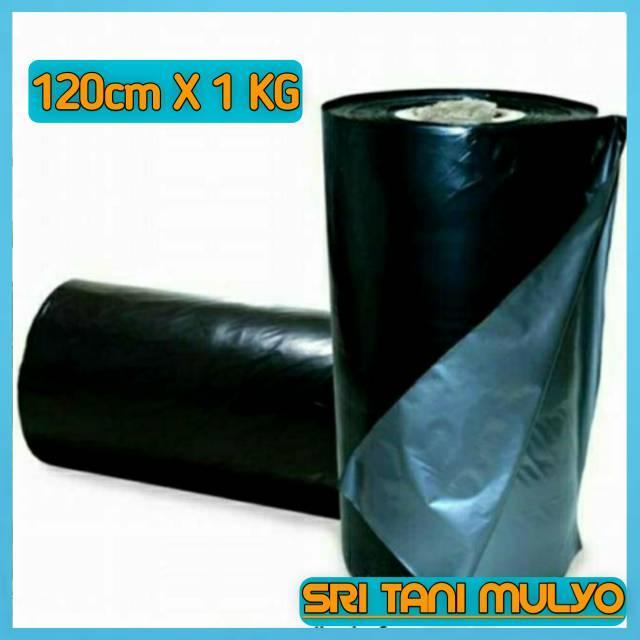 1KG Mulsa Plastik 1,2 M / 120cm X 1KG Plastik Mulsa / Plastik Packing / Plastik Hitam Perak /