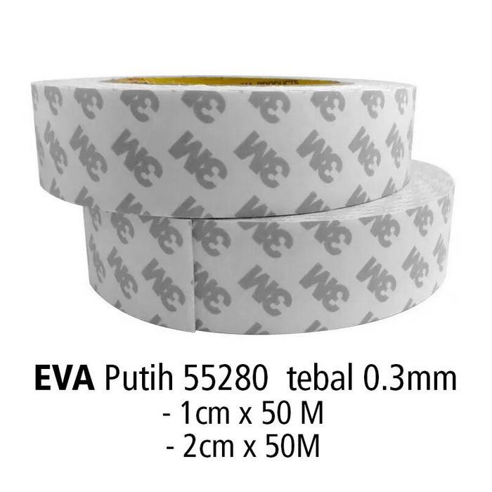 Double Tape Foam 3M Vhb 5952 Hitam, Eva Cip66 55280 Putih Foam Tape 30 50 Meter Good Quality