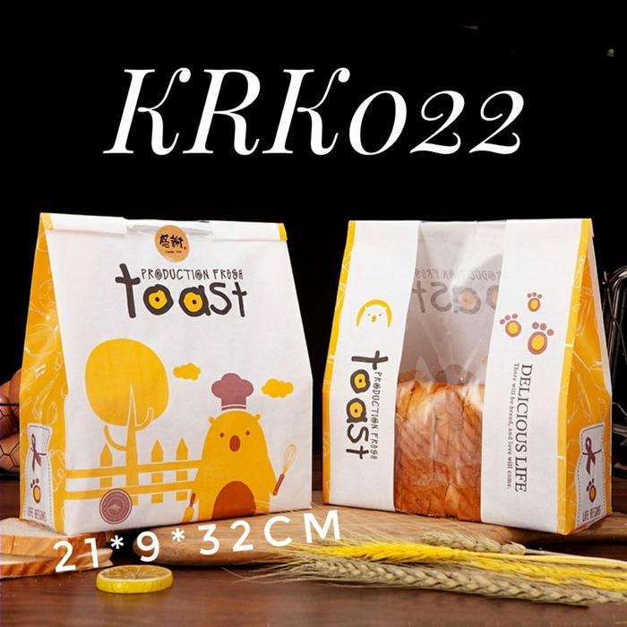 KEMASAN ROTI TAWAR KRK022/ PLASTIK KERTAS ROTI/ ROTI TAWAR