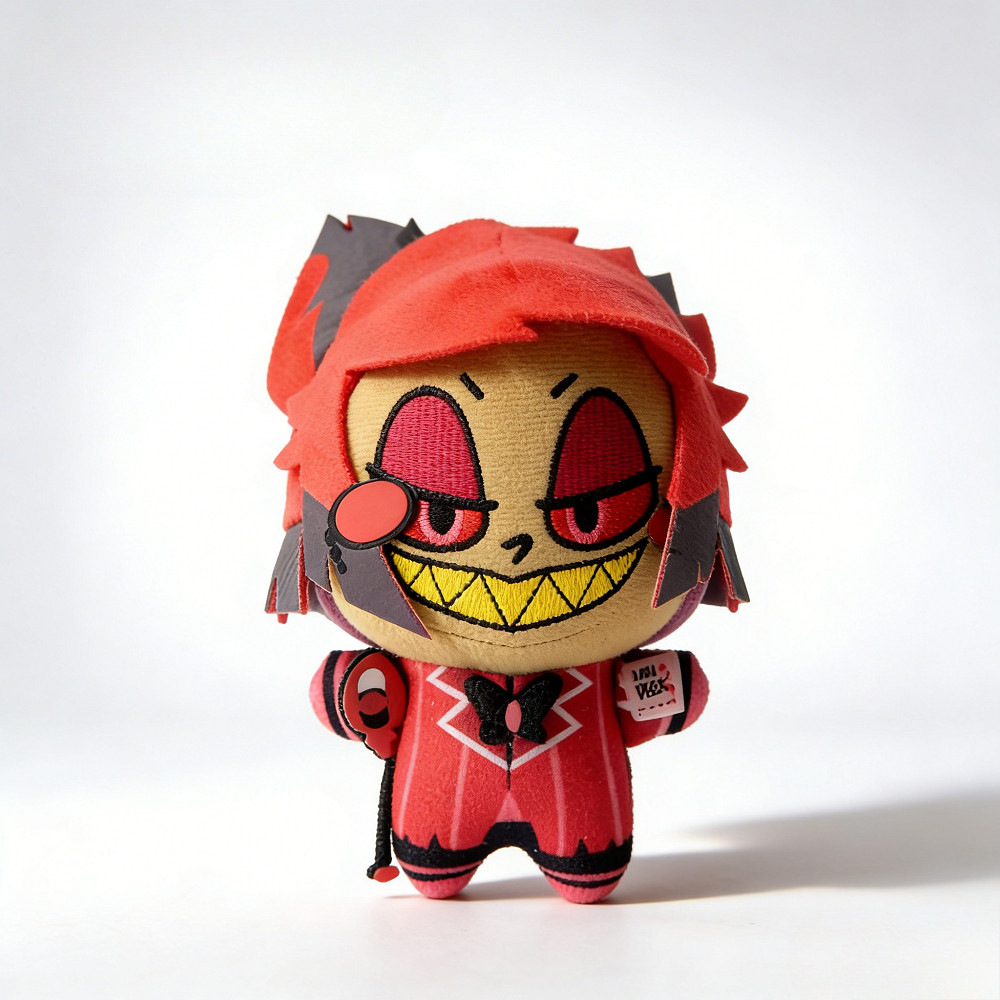 Hazbin Hotel Anime Alastor Plush Doll Ornament Soft Toy Bag Keychain Collectible Anime Peripherals