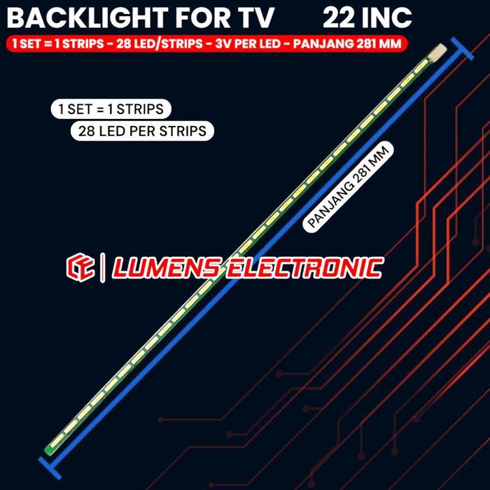 BACKLIGHT TV LED 22 INCH 22LN4000 22LN4010 22LN4050 22LN4100 22LN LAMPU BL 28K 21.6" V13 6920L-0001C