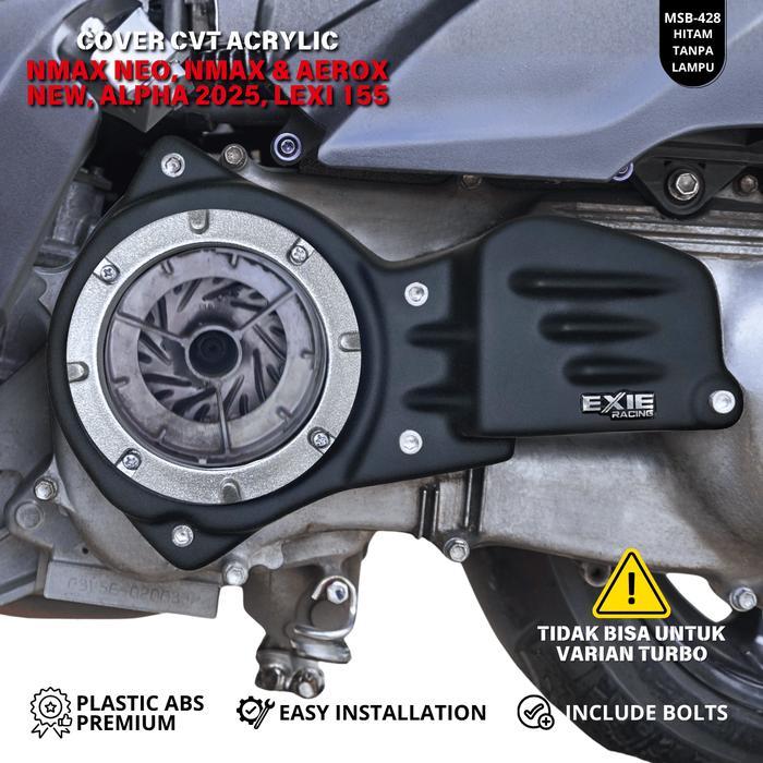 "New" Cover CVT Akrilik Nmax NEO, Nmax & Aerox New, Alpha 2025, Lexi 155 - Cover Penutup CVT Variasi