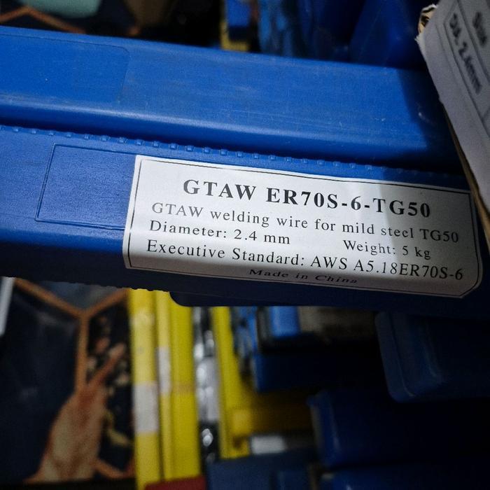 KAWAT LAS TIG ARGON BESI CARBON STEEL 2.4mm 1kg