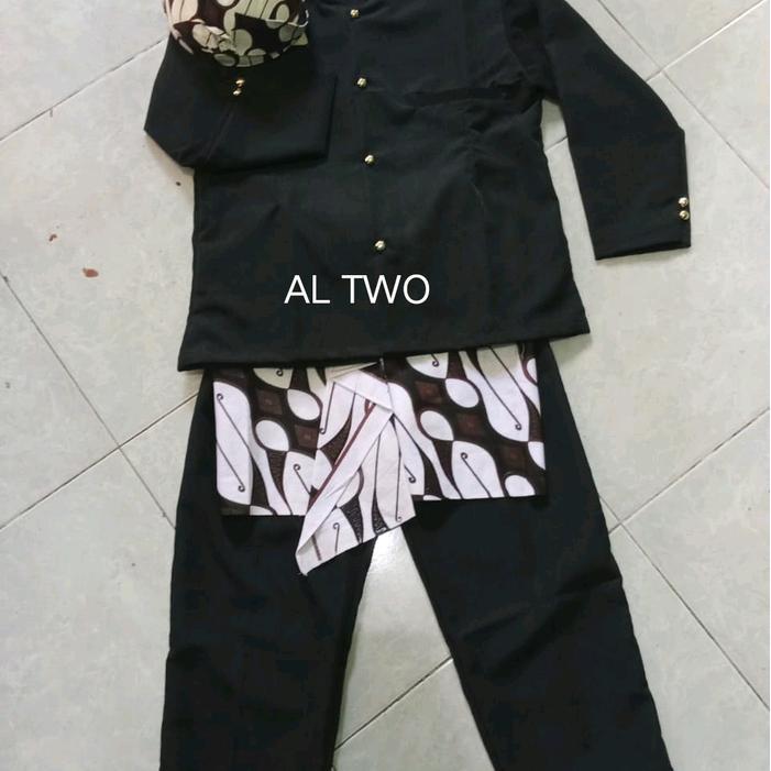 TERLARIS Baju adat cak dan Ning Surabaya (basofi hitam) ANAK tanpa Rantai