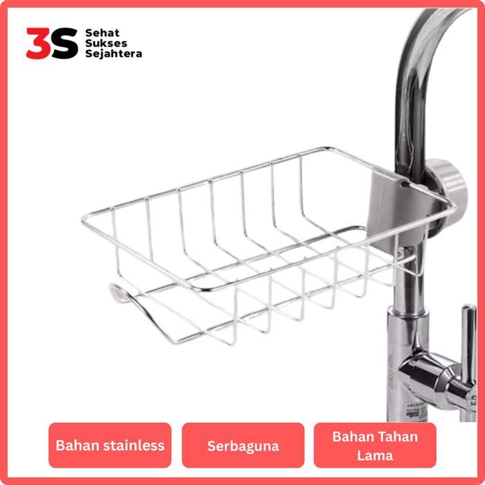 Rak Praktis Tempat Sabun Cuci Piring Stainless Peralatan Dapur Kitchen