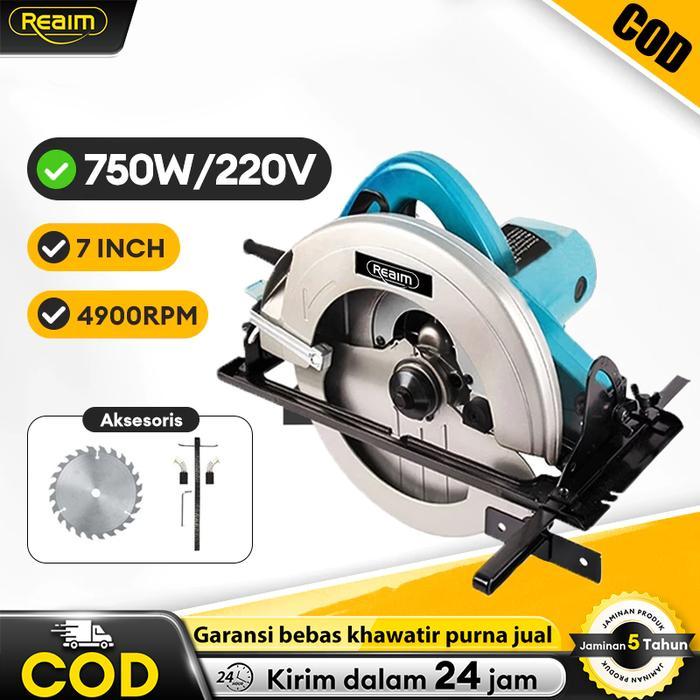 Mesin Pemotong Kayu Reaim Mesin Gergaji Bundar 7 Inch Gergaji Bundar/Mesin Gergaji/Pemotong