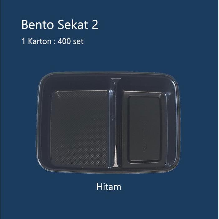 Bento Sekat 2 + Tutup Box Bento Sekat 2