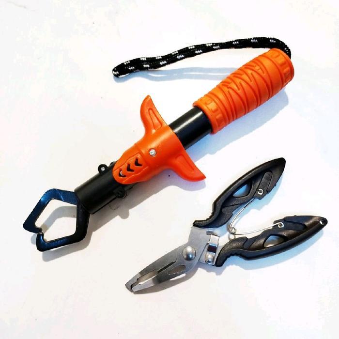 Paket Gripper + Tang Pancing, Fishing Grip + Tang Pancing Multifungsi Mancing Ikan Terlaris