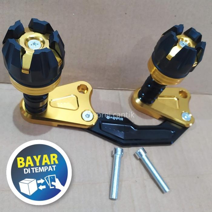 Terpopuler [Promo] Slider Jalu Pelindung Knalpot Nmax Aerox Lexi - Gold Terlaris