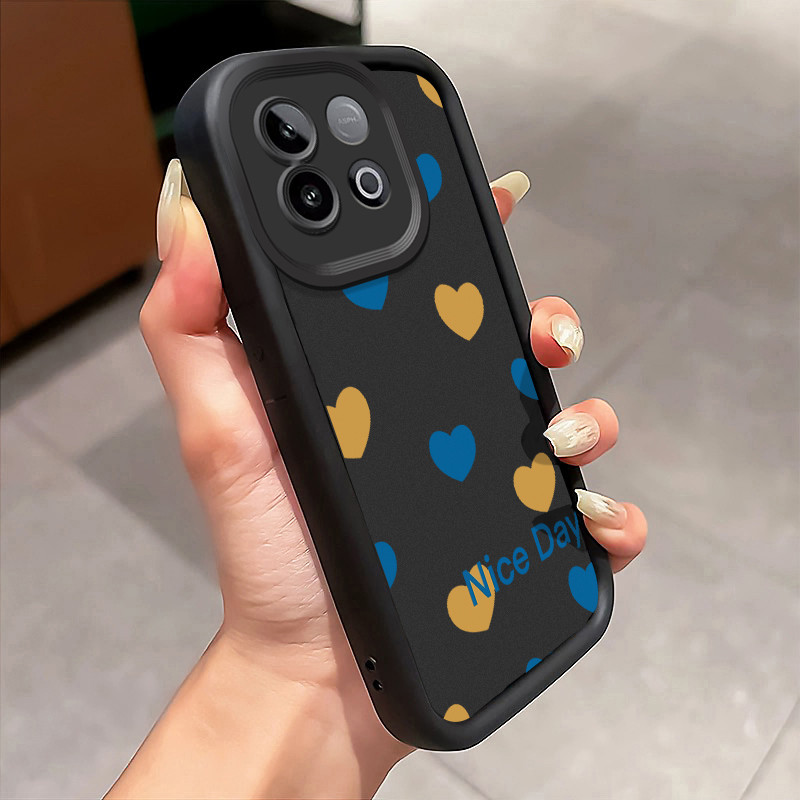 Casing Hp Untuk VIVO Y300 GT 5G IQOO Neo 10 5G Z10 Turbo Pro 5G Case CTwo-Tone Heart Minimalist Kasi