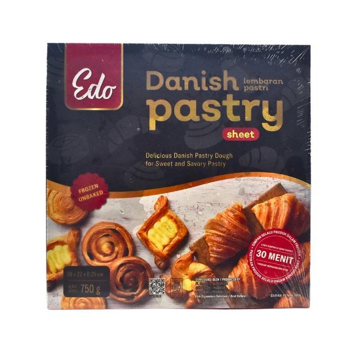 Edo Danish Pastry Sheet / Frozen Unbaked 750 Gr Best Quality