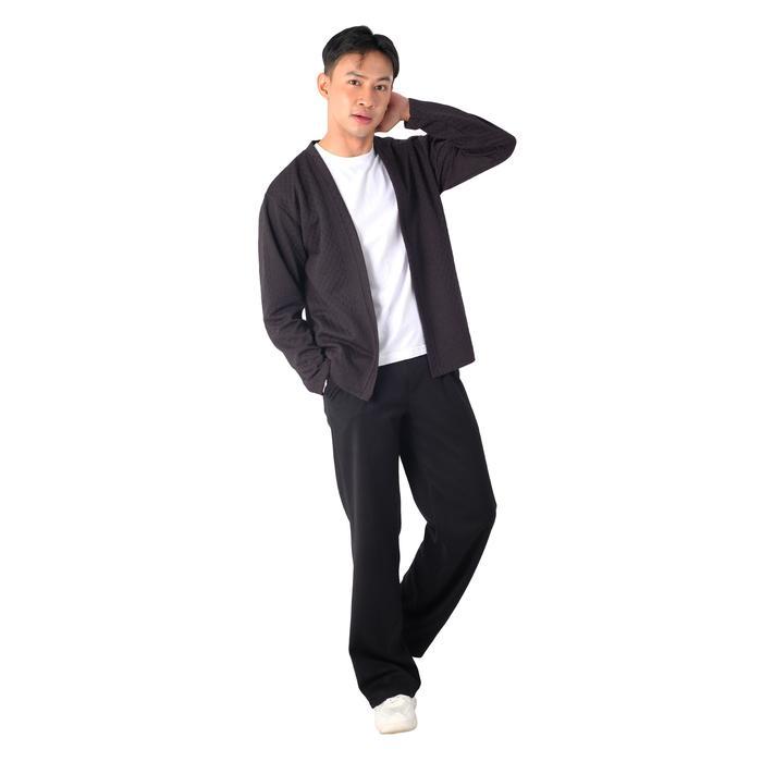 POSHBOY CARTER CARDIGAN HITAM I OUTER PRIA I ATASAN LENGAN PANJANG I KOREA FASHION