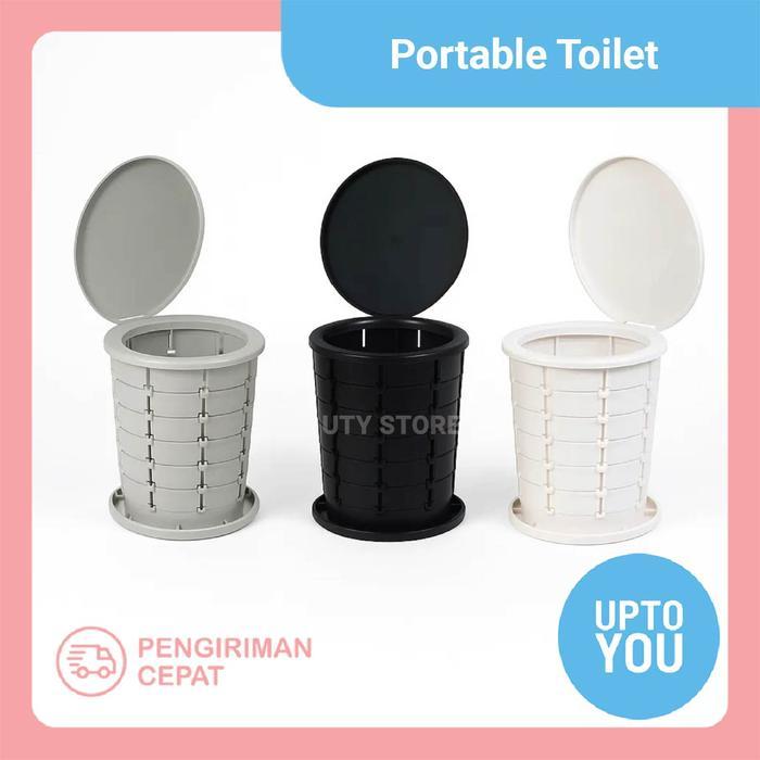 Portable Toilet For Camping Toilet Lipat Dengan Tutup, Toilet Mobil Porta Potty Tahan Air Toilet