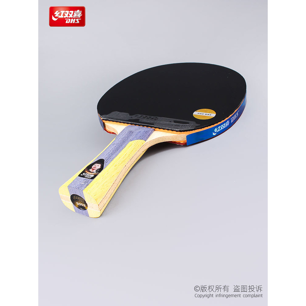 Original DHS 5002 5006 FL/CS Table Tennis Racket (5-layer Wood + Hurricane 3 Ruber ) Ping Pong Bat C