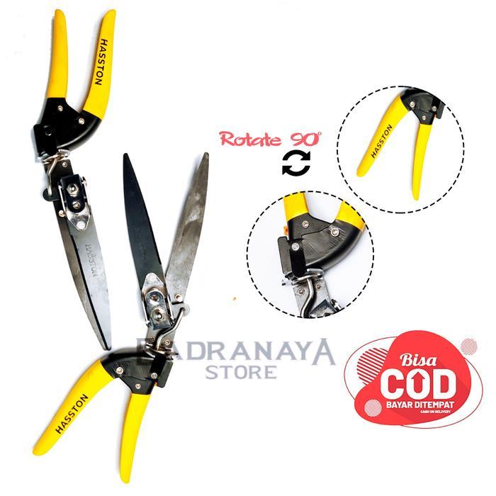 {Promo} Gunting Rumput Dahan Ranting Hasston 3 Posisi Hasston Gunting Besi
