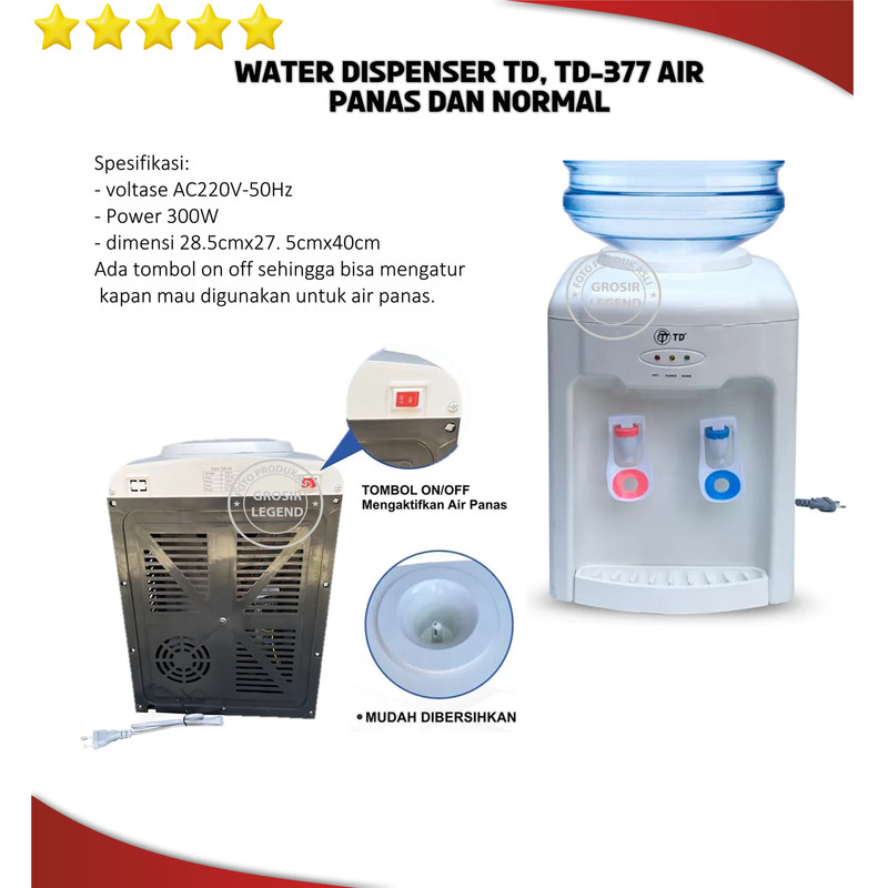 Water Dispenser Hot & Normal Twin Dog TD-377 TD377 Dispenser Air
