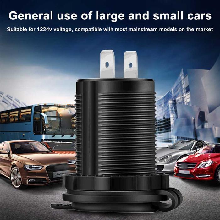 Cas Charger Tanam Hp Monitor Aki Mobil Motor Usb Qc 3.0 Dan Type C Pd Terbaik