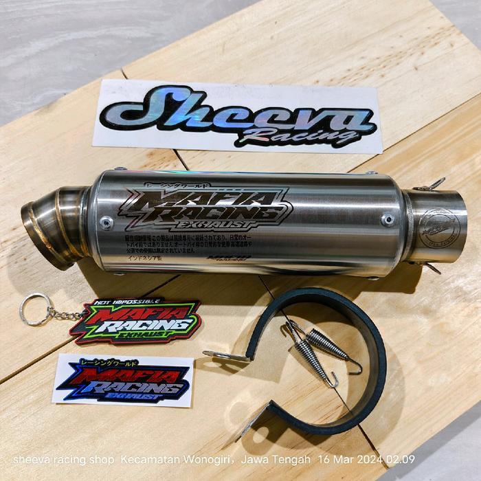 Slincer Knalpot Mafia Gp Slim 20Cm Inlet 50Mm Original Mafia 100%