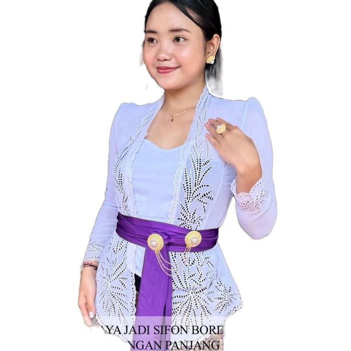 Kebaya Jadi Bali Sifon Bordir Cantik Wanita