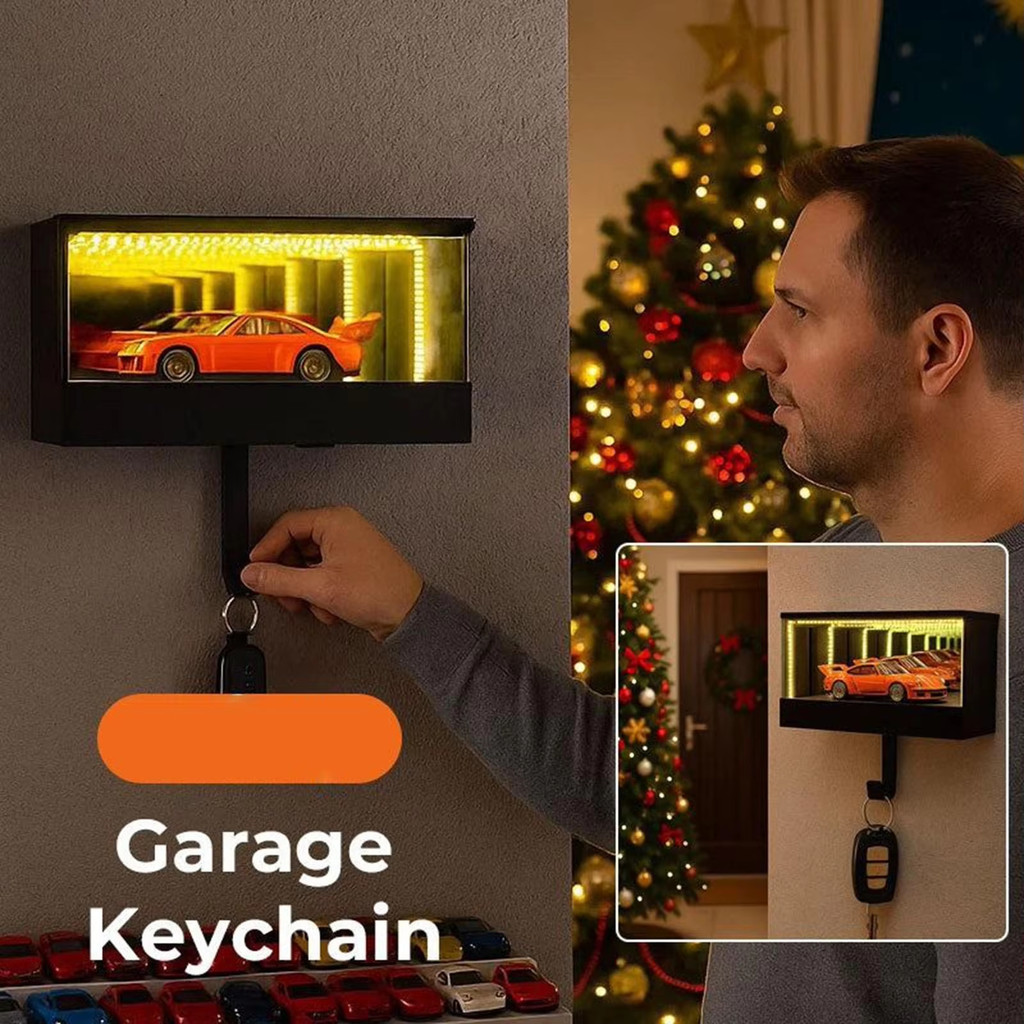 Car Garage Key Holder Key Organizer with LED Light Car Key Hanger for Door Apartment Home Office