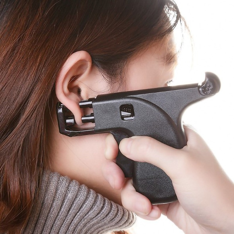 Professional Piercing Gun Tools Kit Ear Stud Earring Nose Navel Body Helix Piercing Gun Set No Pain