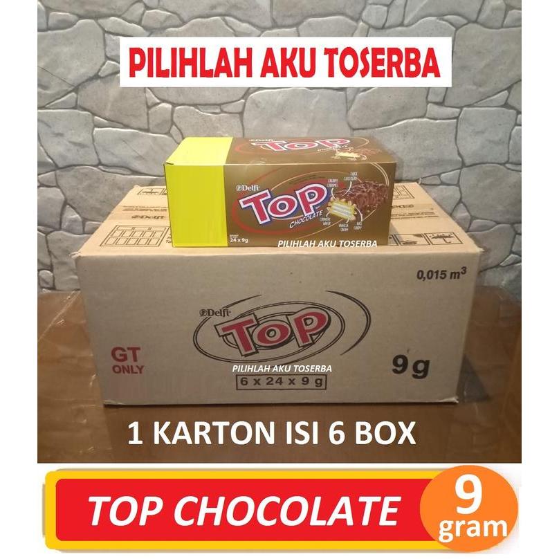 Delfi TOP CHOCOLATE 9 gram isi 24pcs / box- ( HARGA 1 DUS ISI 6 )