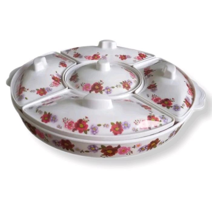 prasmanan melamin motif/kotak prasmanan Bulat/toles set