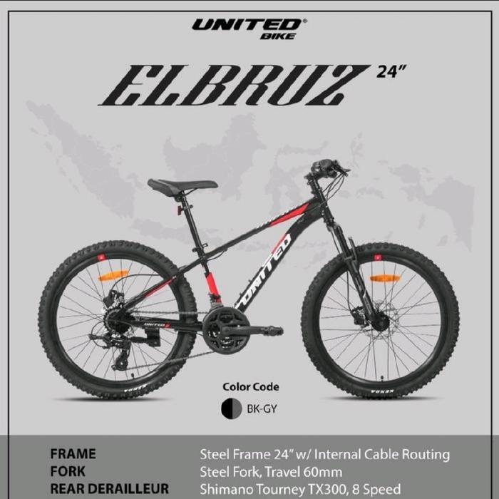 Sepeda Gunung/MTB UNITED ELBRUZ 24Inch