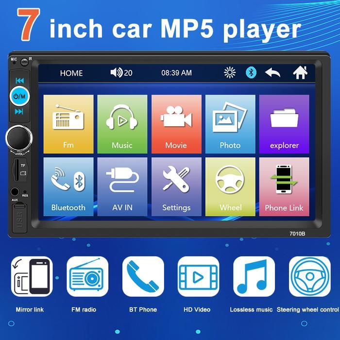 Ahoudy 7010 2 Din Multimedia Player 7"Mirror Link Autoradio Mp5 Mp3