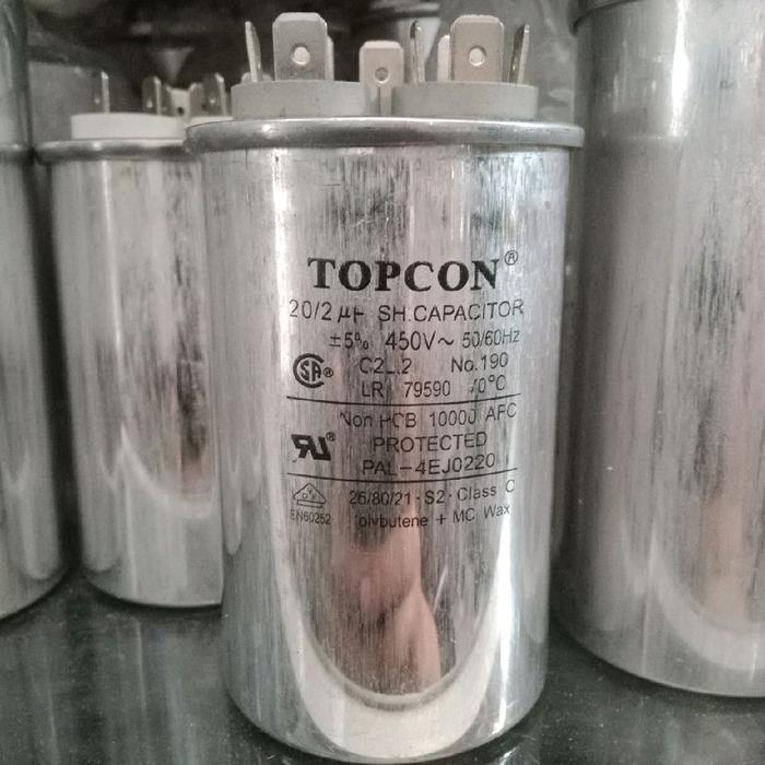 KAPASITOR AC TOPCON 20/2UF 450V KAPASITOR AC 20/2UF TOPCON