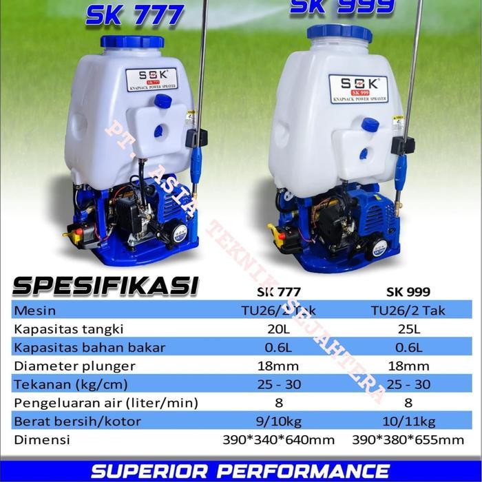 Knapsack Mesin Power Sprayer 2 tak Mesin Semprot Hama - 20 L