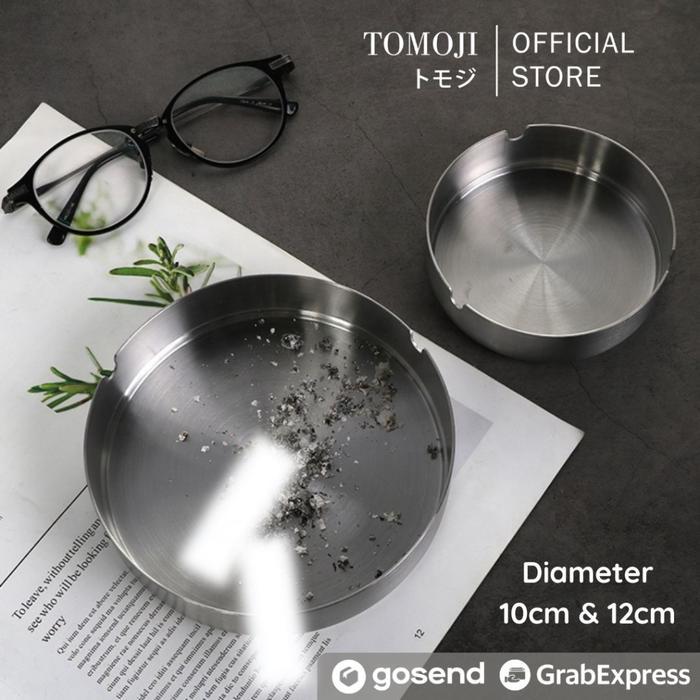 Tomoji Asbak Stainless - Ashtray Asbak Tebal - Asbak Cafe