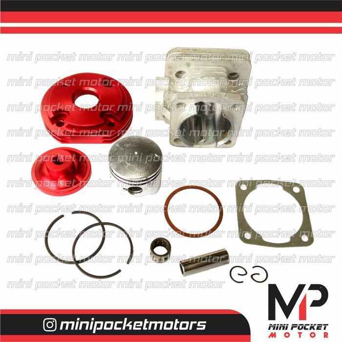 Block + Piston Head Pisah Zk Racing 44Mm Motor Mini Gp Mini Trail 49Cc