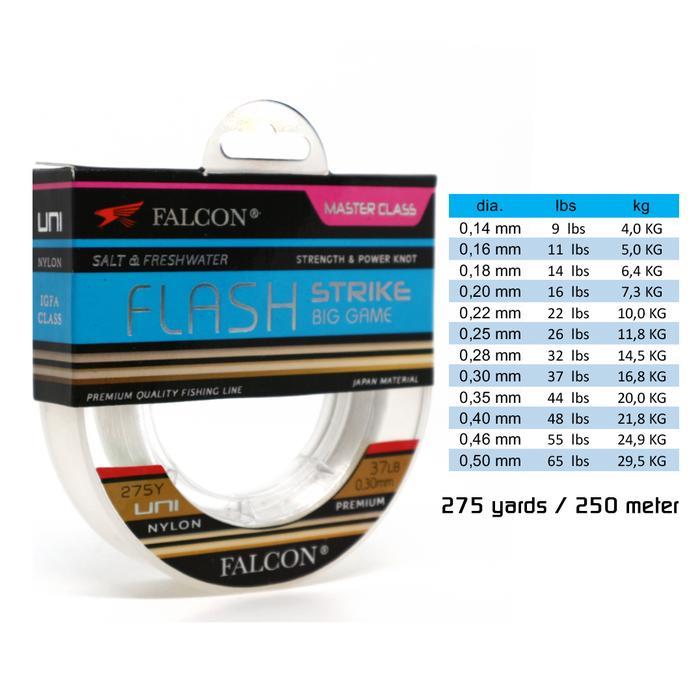 Senar Pancing Falcon Uni Flash 275 Yards / 250 Meter Laut Mancing Terbaik