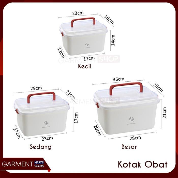 Kotak Obat P3K 2 Susun Tempat Penyimpanan Capsule Pil Medicine Box
