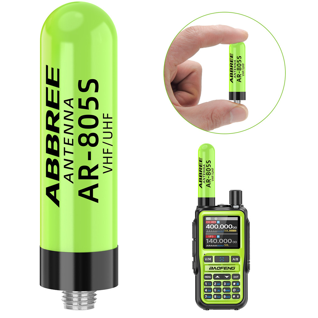 Abbree Walkie Talkie Antenna Sma-Female Dual Band Uhf Vhf Antenna For Baofeng Bf-888S -5R -21 Pro