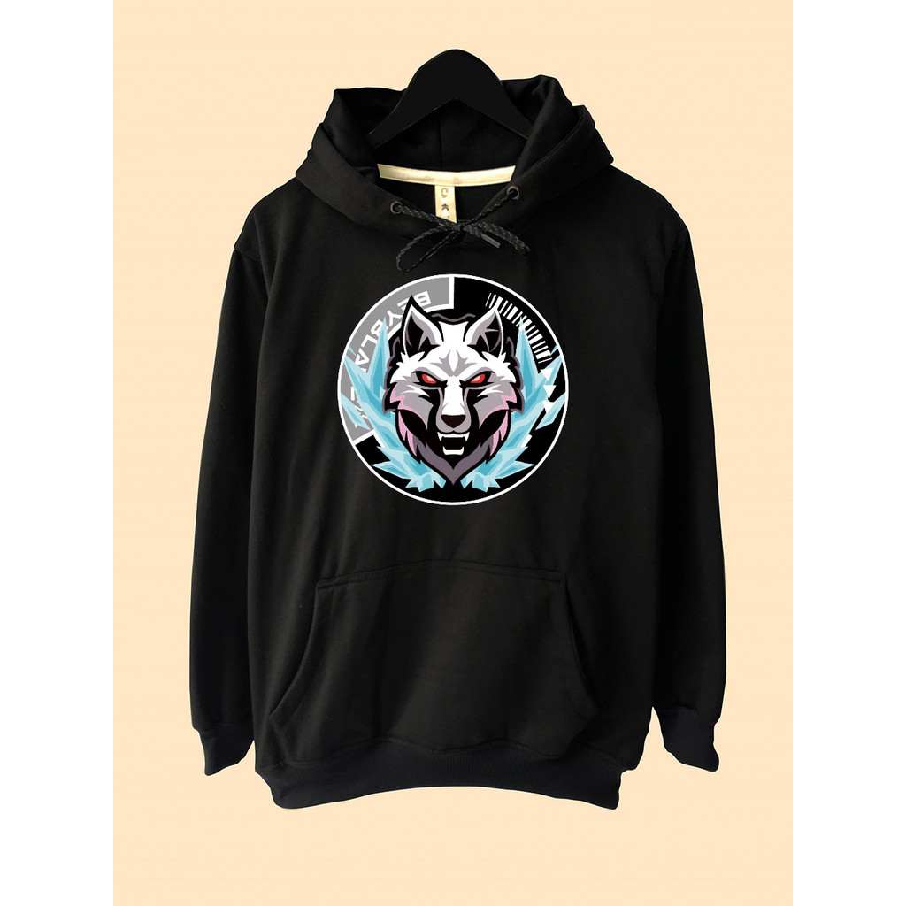 Jaket Hoodie Anime Beyblade X Gear Chip logo silver wolf