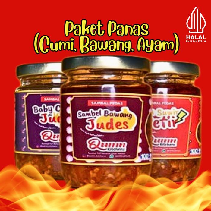 Panas (Cumi, Bawang, Ayam) - Sambal Pedas By Quinn Kitchen Tbk