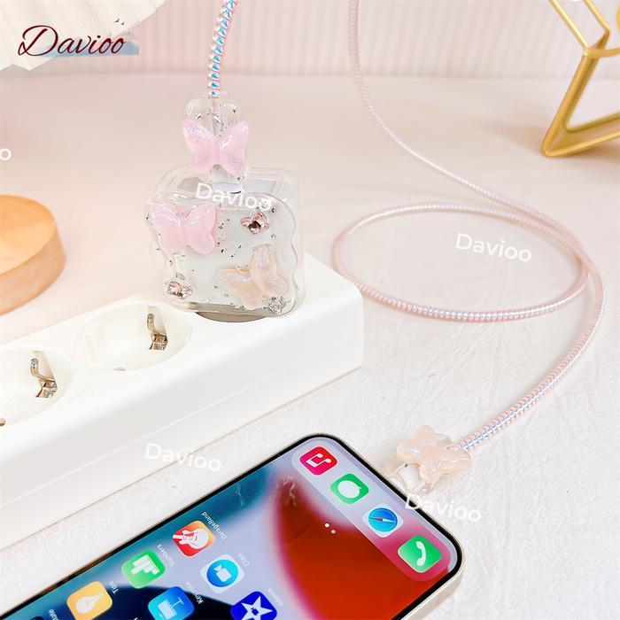 Premium Pelindung Charger Iphone 20W Set 5 Item Pelindung Kabel Charger Case Charger Original