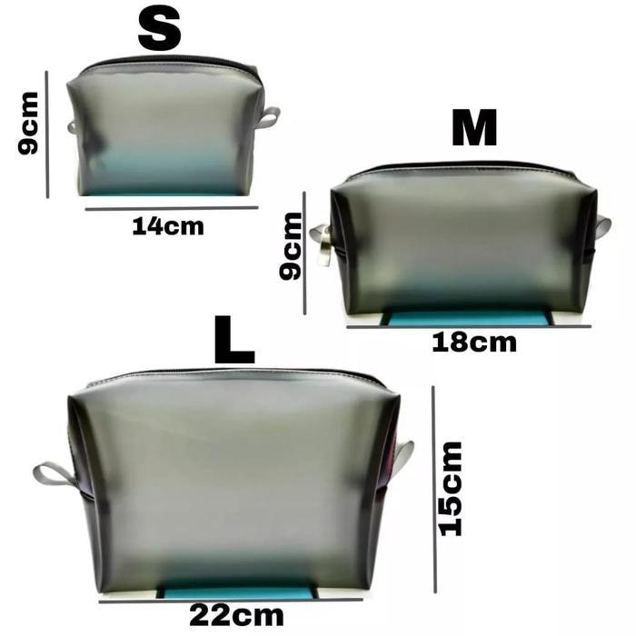 Travel Pouch Transparan Mika Doff Tempat Peralatan Makeup