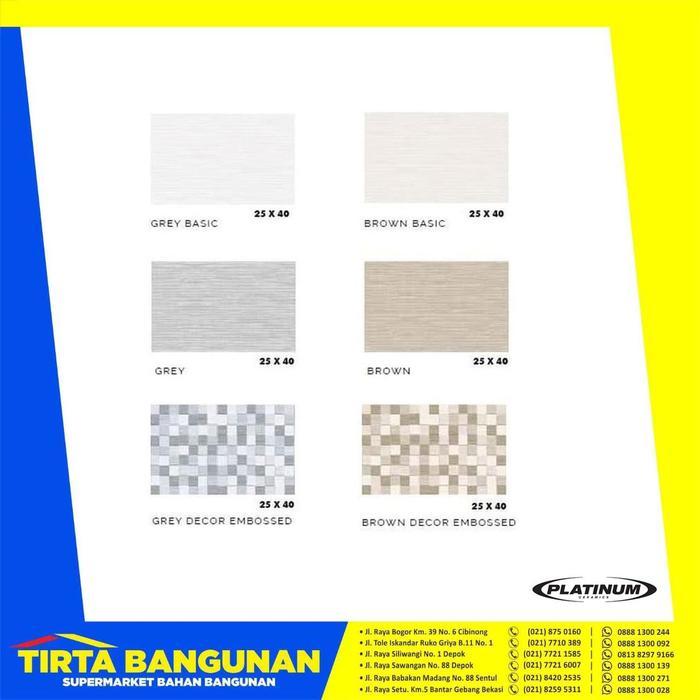 . PLATINUM KERAMIK 25 X 40CM SERIES BALKAN KW A/ KERAMIK DINDING
