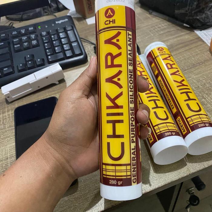 Chikara Silicone Sealant Acetic Lem Serbaguna Kaca, Alumunium, Logam, Keramik